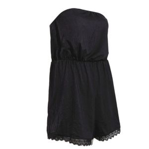 VCAY Plus Contrast Lace Romper Sizes 3X NWT